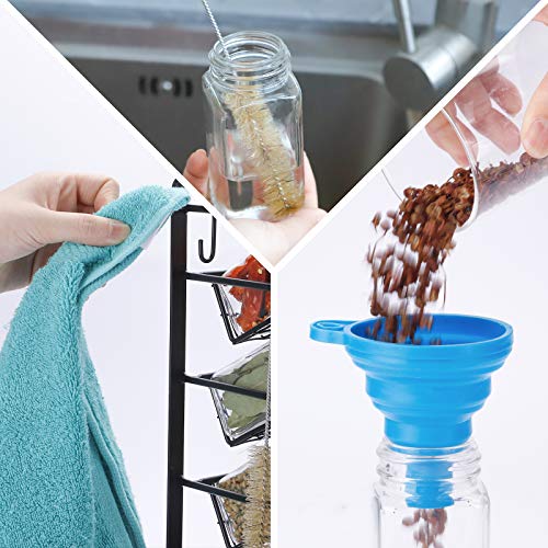 BAKHK Portaspezie con 12 barattoli per spezie, 12