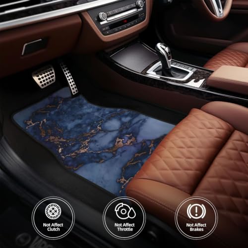 Alfombrillas de coche azul marino y cobre para proteger el vehículo en viajes y rutinas diarias 5