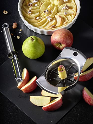 RÖSLE Apfel- und Birnenteiler, Apfelteiler zum Zerschneiden von Obst und Gemüse, mit Schutzdeckel aus Kunststoff, Edelstahl 18/10, 16 x 10… – Ansicht 6