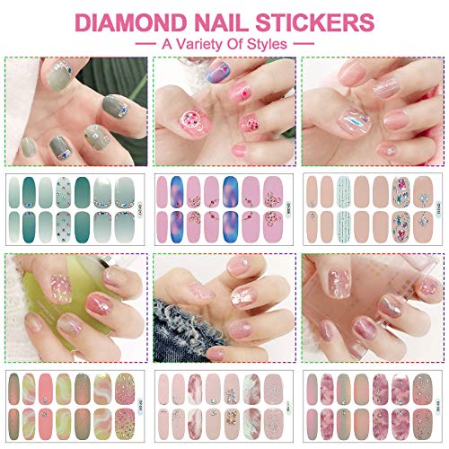 Kalolary 12 Fogli Unghie Adesivi Decalcomanie