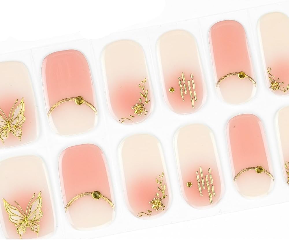 Magrace Nail Polish Strips 20 Pcs Salon Quality Gel Nail Stickers Works with Any UV/LED Lamps Long Lasting Wraps