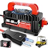 EXEFCH 36 Volt 18Amp Golf cart Battery Charger with Crowfoot 2Pin Plug 36v Trickle Charge for Club Car EZGO Yamaha Golf Car Lead Acid Batteries (36 Volt Golf Cart Battery Charger)