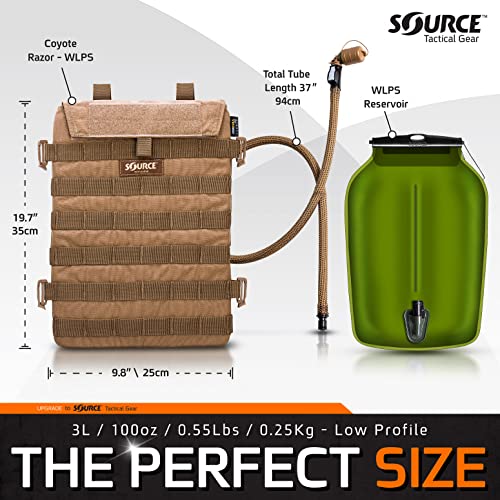 Pack d'hydratation 3L Source Tactical Razor Coyote réservoir eau sac militaire