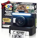 TOY Life Kids Instant Print Camera, 1080P, Ages 3-12, Black