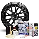 E-TECH Car Complete Alloy Wheel Refurbishment Repair Professional Kit- BLACK - Image 1