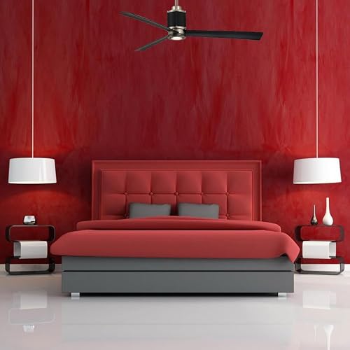 Minka-Aire F736L-Bs/Sdbk Gear 54 Inch Ceiling Fan With Integrated 18W Led Light And Dc Motor In Brushed Steel/Sand Black Finish #TOP6