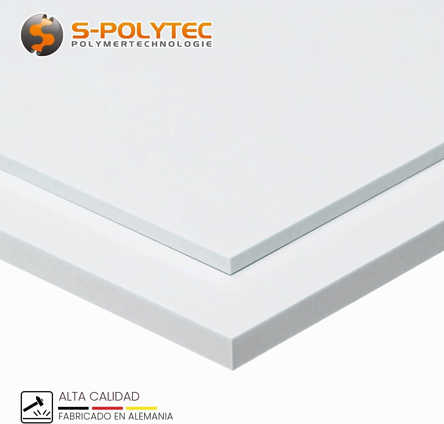 Placa de PVC rígido S-Polytec, corte en varias medidas | BLANCO | UV-estable | DIFERENTES GROSORES | CALIDAD TOP | (2 piezas | 20 x 30 cm, 3 mm BLANCO)