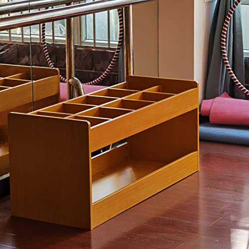 Boîte de rangement en bois pour tapis de yoga : finissez-en avec le désordre des tapis de gym