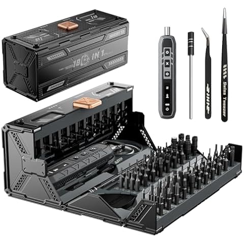JAKEMY Mini Electric Screwdriver Set with 160 Bits Cover