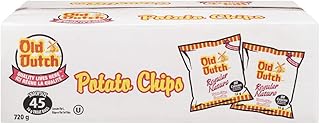 Old Dutch Original Potato Chips, Snack Size 0.57oz x 45 Bags, Gluten Free, Shipped from Canada