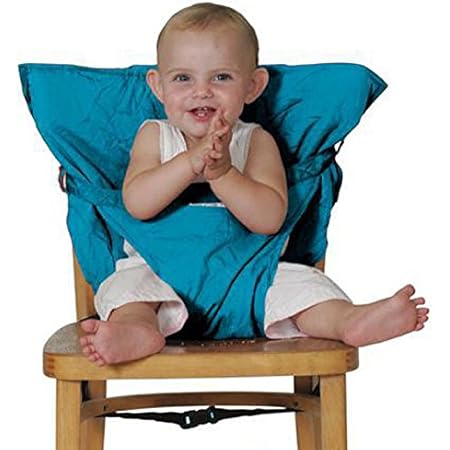 Amazon Co Jp 外出先で活躍 椅子用固定帯 ベビー用品 持ち運び便利 ポータブル コンパクト チェアベルト Sackn Seat スカイブルー ベビー マタニティ