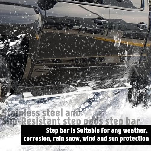 Pz CV-SB-W059 6 Inch Crew Cab Running Boards For 2007-2018 Chevy Silverado/Gmc Sierra 1500, 2007-2019 For 2500Hd 3500Hd Mirror Stainless Steel Side Steps Rails Nerf Bars thumb #7