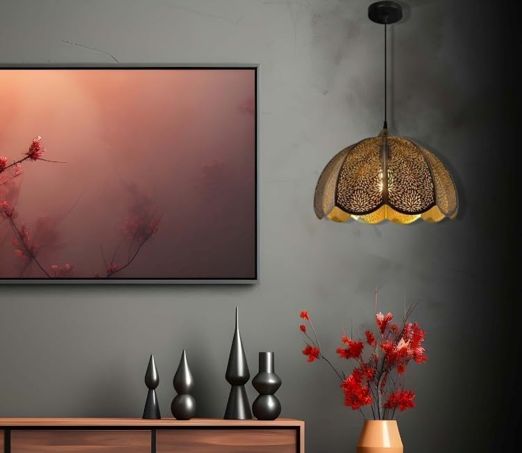Image of Lyse Decor Hanging Lamps for Living Room, Pendant Lights for Drawing Room Center, Dining Table Light and Bedroom Lights (with Bulb)