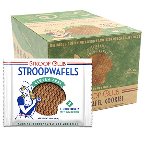 Stroop Club Authentic Gluten Free Stroopwafel with Dutch Caramel (12 x 2-Packs; 24 Wafels Total)