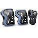 JBM Children Cycling Roller Skating Knee Elbow Wrist Protective Pads-Black/Adjustable Size, Suitable for Skateboard, Biking, Mini Bike Riding and Other Extreme Sports