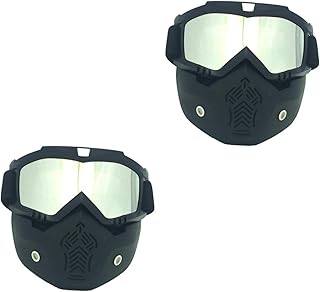 BESPORTBLE Óculos De Motocicleta 2 Peças Óculos De Proteção Para Motocicleta Vintage Vintage Capacetes De Motociclismo Capacete Para Motocicleta Máscara Destacável Óculos De Motor Óculos