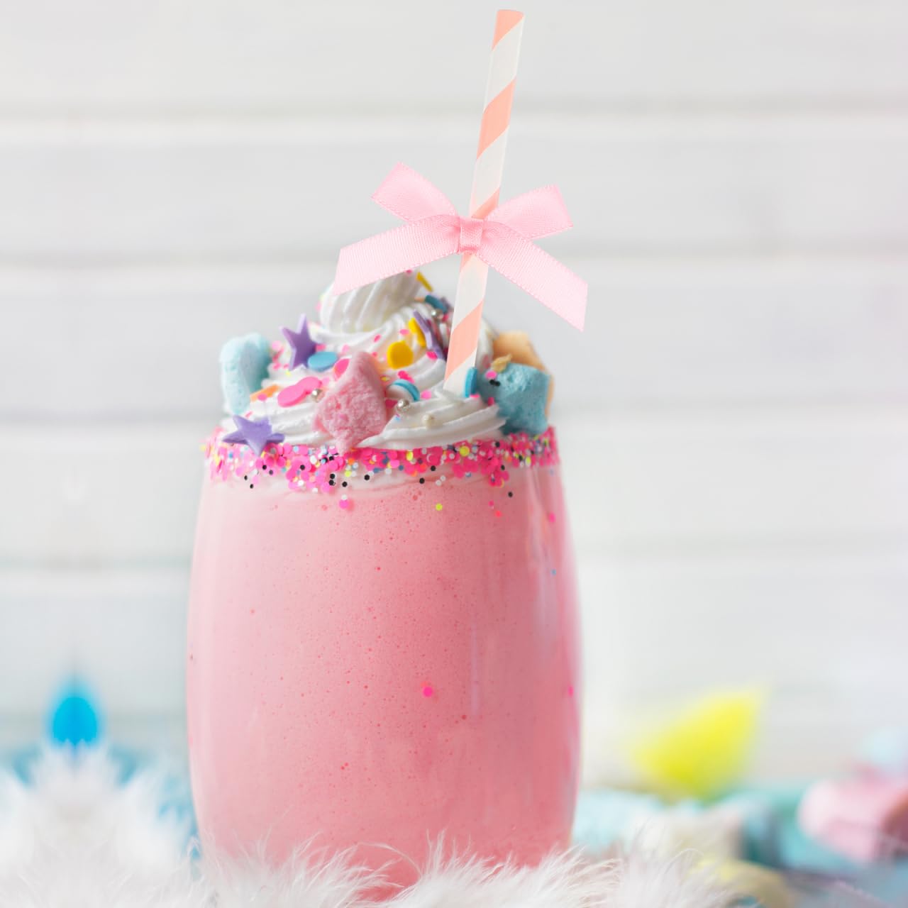 60 Pajitas De Papel Con Lazo Rosa - Pajitas Biodegradables Para Fiestas, Cumpleaños, Bodas Y Baby Shower