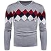 Produktbild MENAB Herren Pullover v Ausschnitt Strickpullover Slim Fit Feinstrick Langarm Basics Einfarbig Sweatshirt Herbst und Winter Pullover Herren Winterpullover Kapuzenpullover Pullover für Männer
