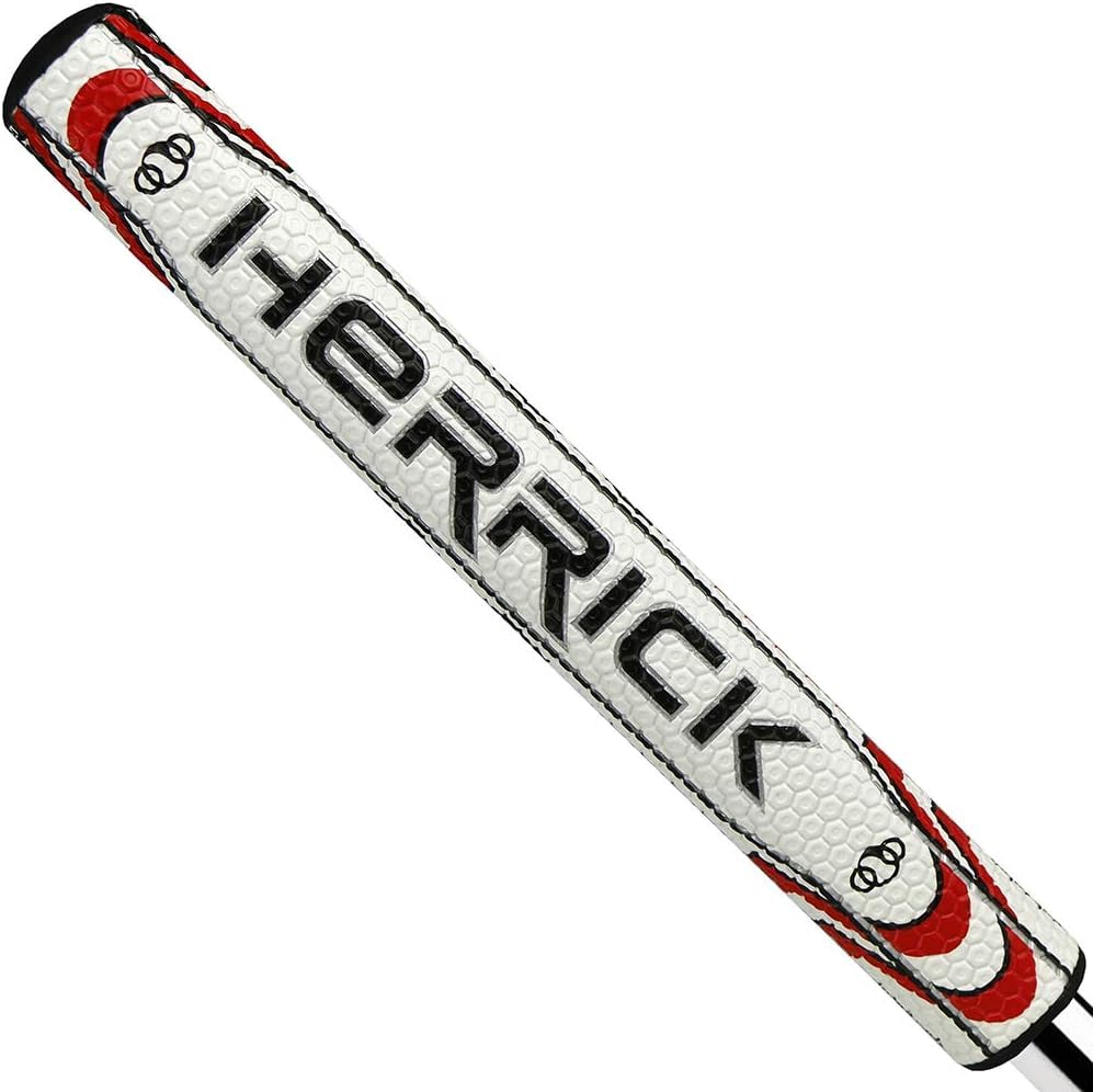 Golf Putter Grip for Mens 3.0 inch Premium Non-Slip Golf Putter Grips PU Material Lightweight Portable Soft All-Weather Control & Vibration Dampening for Precision Putting (Red-white)