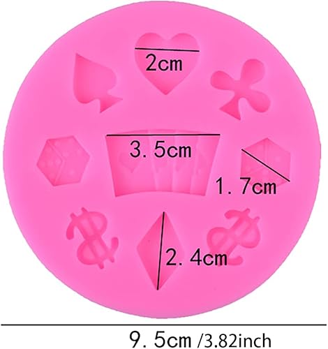 Miniatura 2 de Juego de 2 moldes de silicona de póquer para tarjetas de bricolaje, antiadherentes, para hacer dulces, chocolate, piruleta, postres, cubitos de