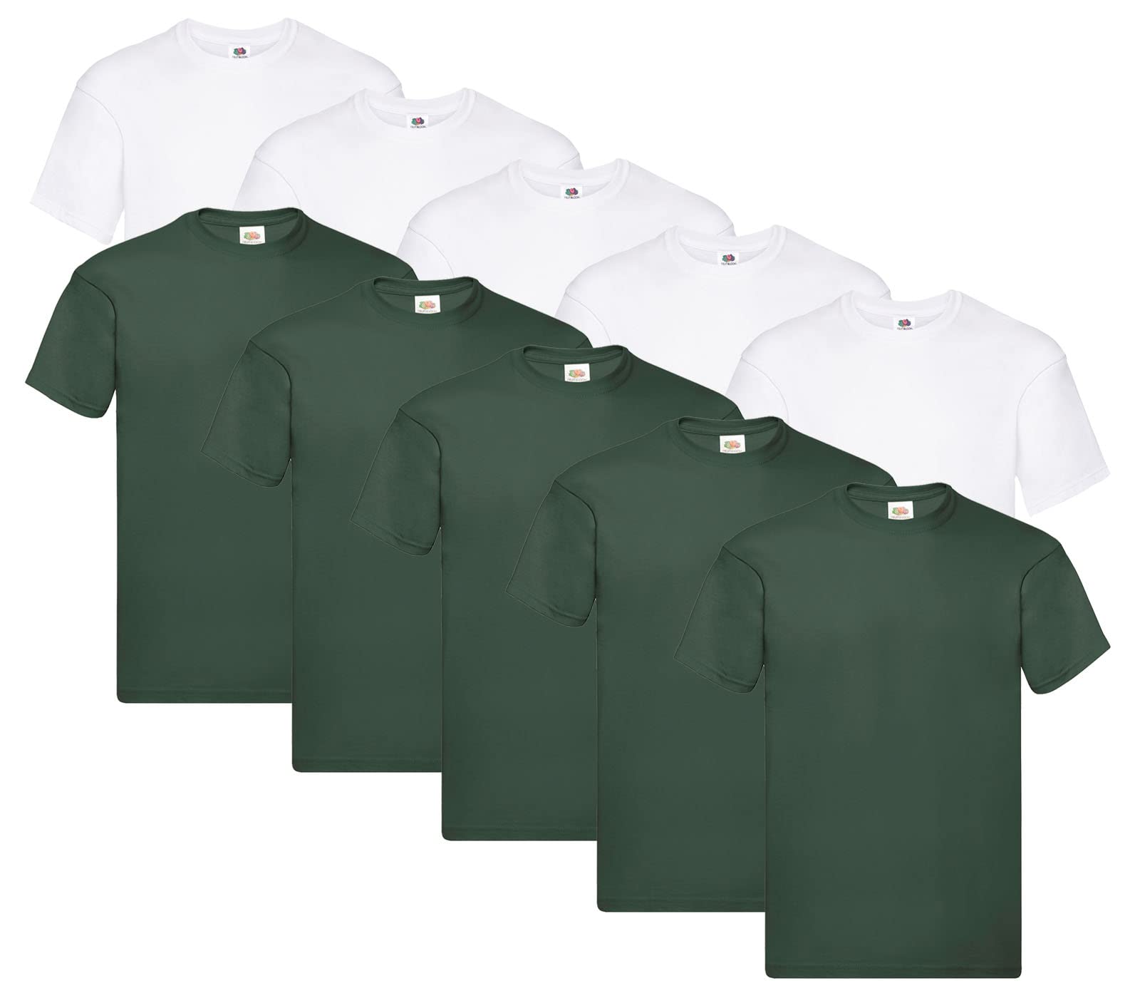 Fruit of the Loom Original T. Camiseta (Pack de 10) para Hombre
