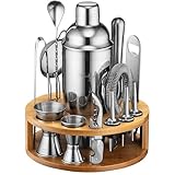 Mixology & Craft Bartender Kit - 15 Piece Set Including Cocktail Shaker and Bar Accessories, Perfect for Drink Mixing at Home, Plus Exclusive Recipe Cards
