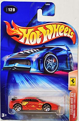Hot Wheels 2004-129 Ferrari Heat 2/5 F355 Challenge RED 1:64 Scale 5SP Wheels