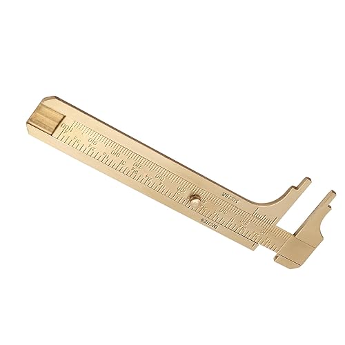 Miniatura 8 de Yosoo Health Gear Vernier - Calibrador deslizante de micrómetro de latón de doble escala, 3.937 in