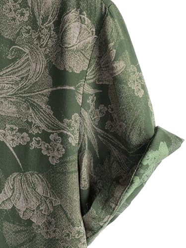 Image of JOTOOK Mens Hawaiian Shirt Short Sleeve Button Down Tropical Shirts Casual Floral Summer Beach Shirt