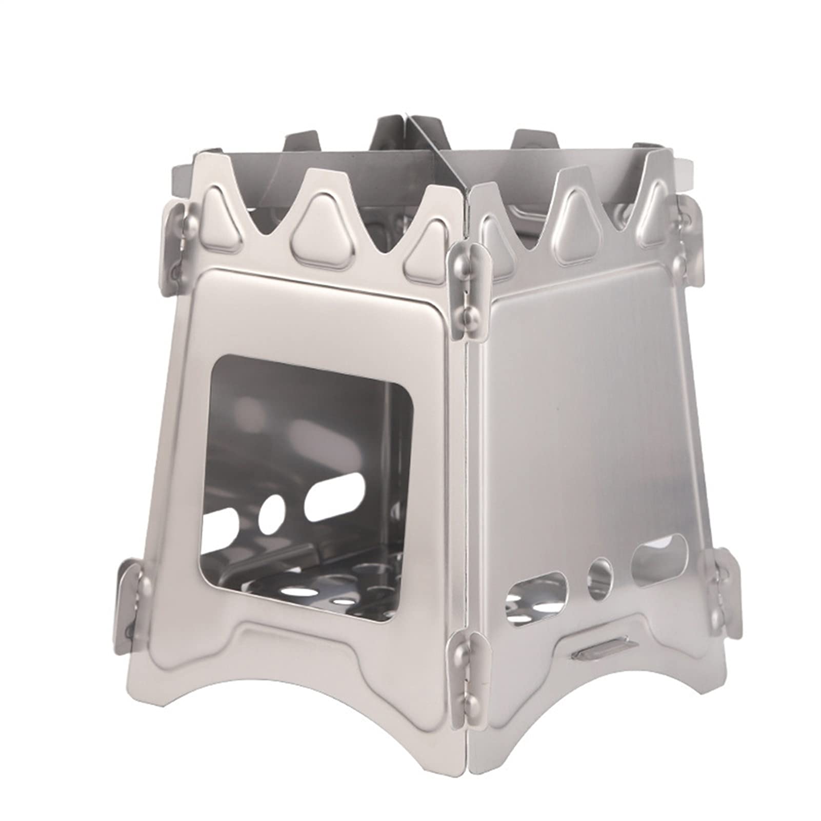 Propane Burner Camping Wood Stove Portable Outdoor Folding Stainless Steel Wood Stove Burning For Backpacking Survival Cooking Picnic for Camping Cooking/Home Brewing/Making Sauces