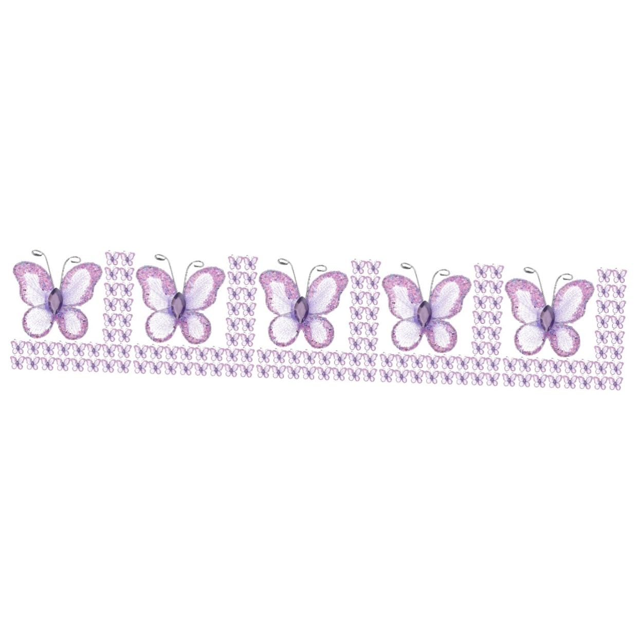 Housoutil 5 Sets Schmetterlings-wandkunst Metalldraht- Schmetterlings-tischdekoration Für Geburtstag 60 Stück * 5
