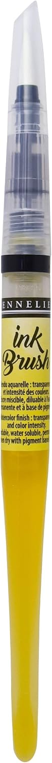 Sennelier Ink Brush Pen, 0.22 oz, Lemon Yellow