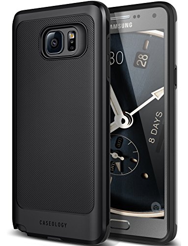 Caseology Vault for Galaxy Note 5 Case (2015) - Rugged & Flexible - Black