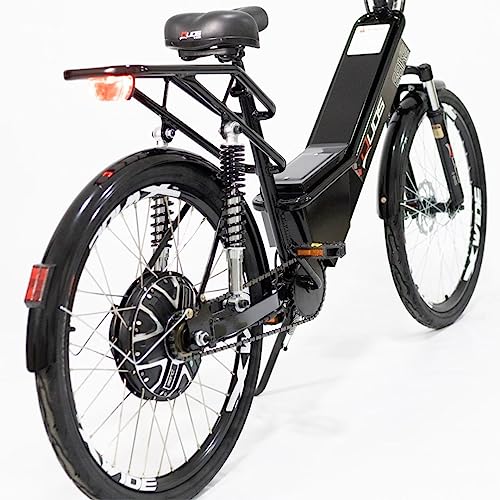 Bicicleta Elétrica Confort FULL 800W 48V 15Ah Cor Preta