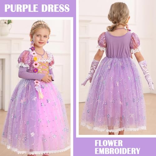 Disfraz princesa morado para niñas pequeñas miniatura 3