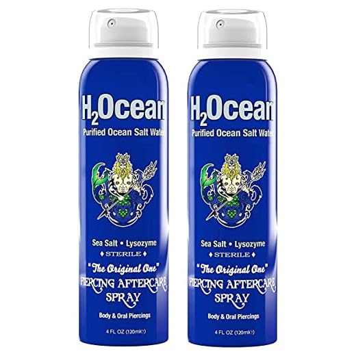 H2Ocean Piercing Aftercare Spray, 4 Ounce Set of 2