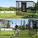 Zealfeel Golf Net, 10x7ft Golf Simulator Enclosure Net with Side Barriers, Low-Noise Silk Target, Carry Bag, 2 Sand Bags, 4 Stakes, Hiting Net for Backyard Driving Chipping Indoor Outdoor Use