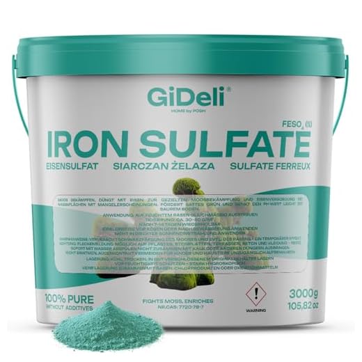 Compo Eisen-Dünger, Staubfreies Feingranulat, 5 kg, 250 m², Weiß 17 GiDeli Eisensulfat 3kg Heptahydrat hortensien dünger für den Garten und die Landwirtschaft FeSO4