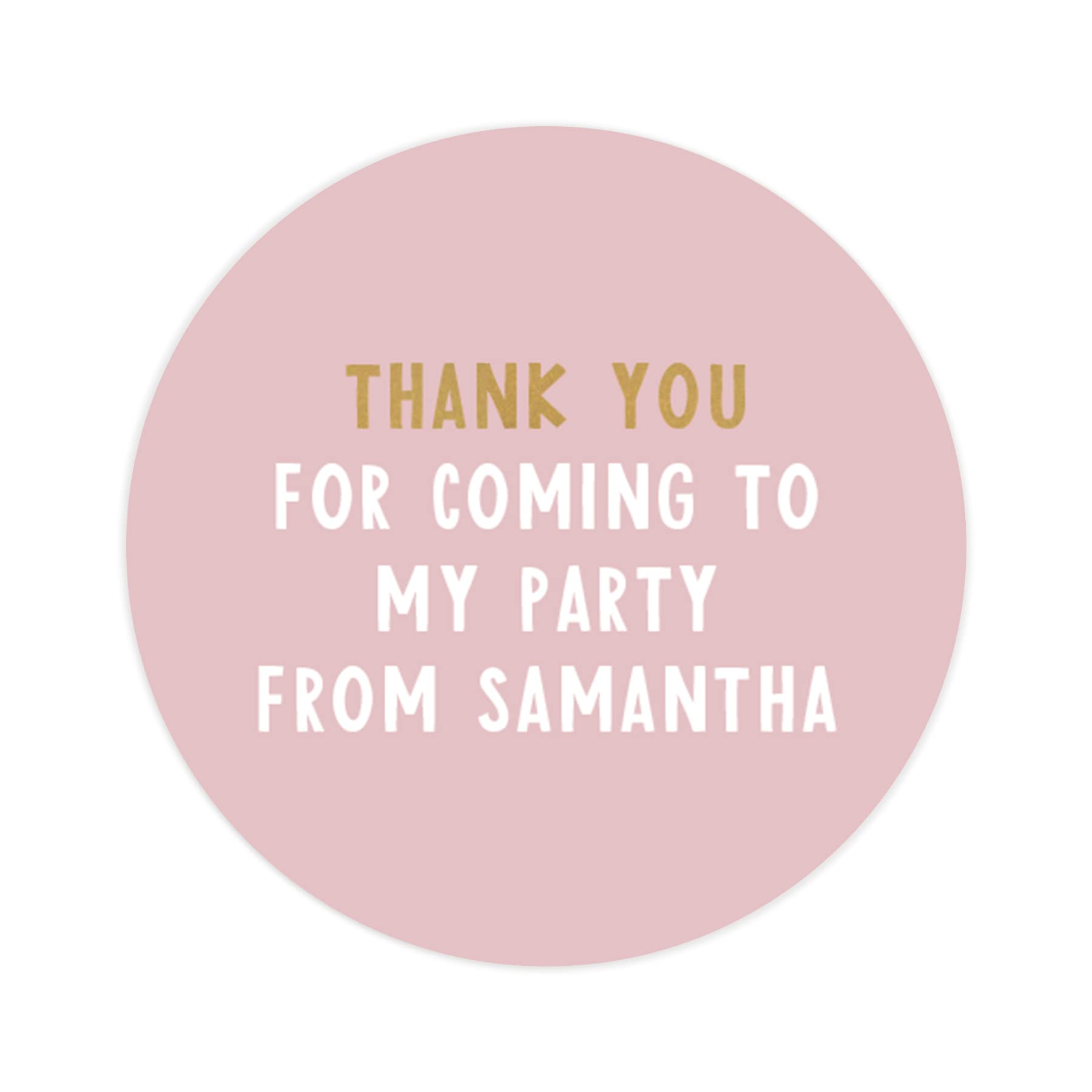 Thank you for coming to my party birthday sticker personalised | birthday stickers | birthday label birthday party | birthday labels party (Pink)