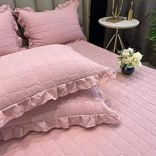 Gonna Letto Con Volant 153x203+38cm - Bianco In Poliestere - Copribase Antipolvere - Foto 4