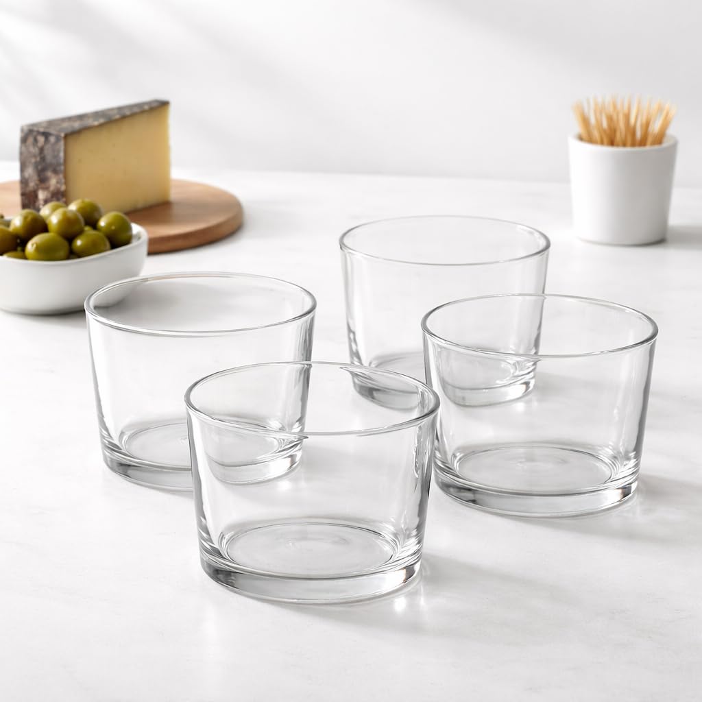 Spanische Bodega Chatos Weinglas ohne Stiel, 4-teiliges Geschenkbox-Set