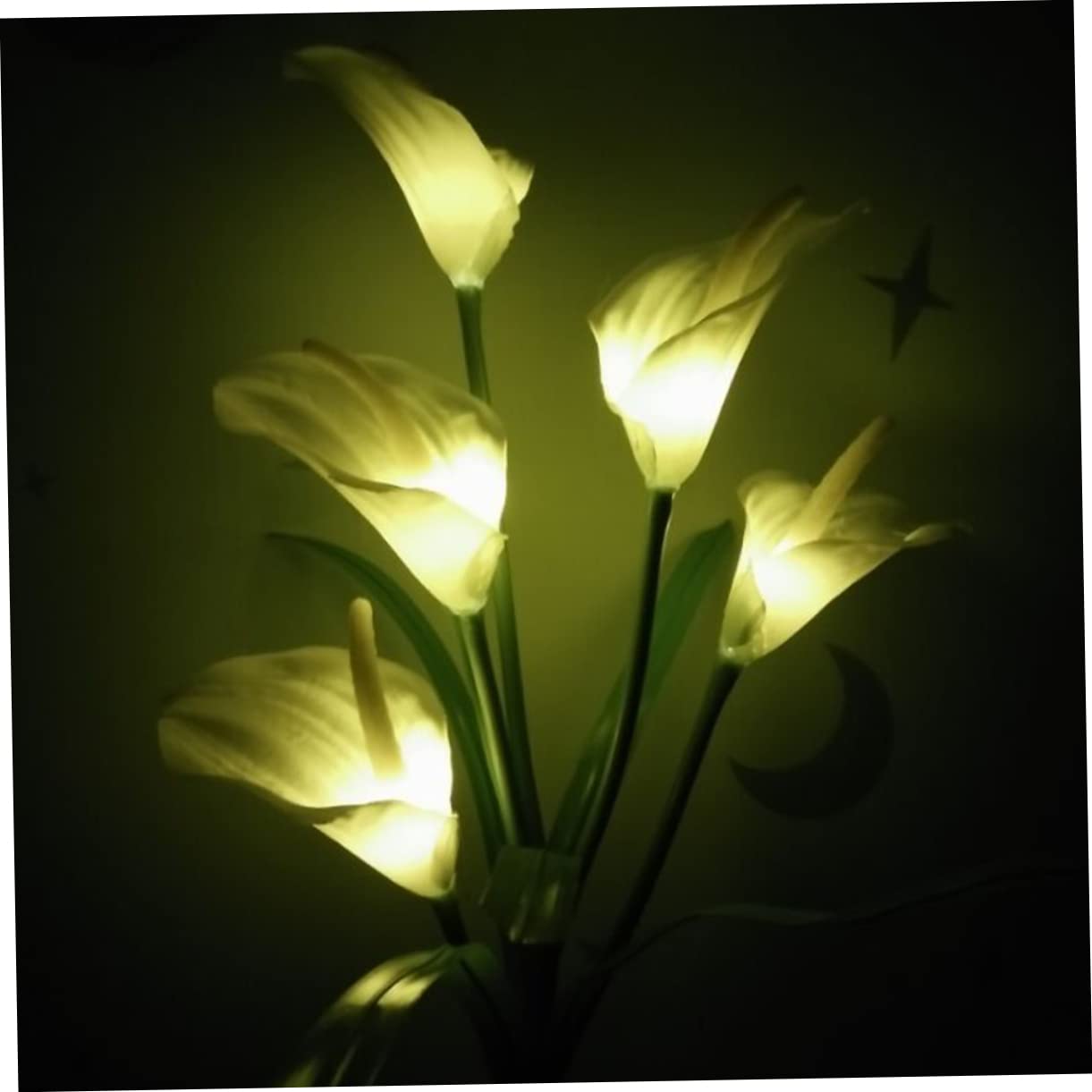 Gogogmee Horseshoe Flower Solar Powered LED Lights Garden Stake Light for Outdoor Decoration Easy to Install for Patios Yards and Flower Beds