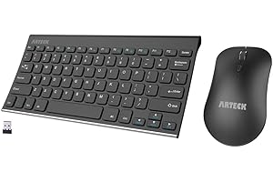 Arteck 2.4G Mini Wireless Keyboard Mouse Combo