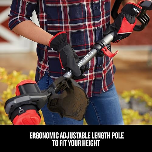 Image of CRAFTSMAN V20 WEEDWACKER Cordless String Trimmer with QUICKWIND, 4 Ah Battery, Charger, and Spool Included (CMCST920M1), Red and Black