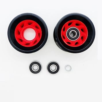 8 Pack 58mmx39mm Roller Skate Wheels 95A Quad Skate Wheels with Bearings for Outdoor Double Row Skating or Skateboard Accessories