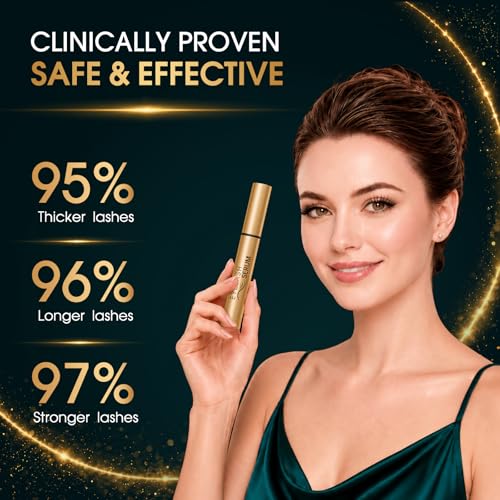 Image of Lash Serum for Eyelash Growth with Multi-Peptide, Vegan Eyelash Serum Enhancer for Sensitive Eyes, Nourishing Formula for Longer, Fuller-Looking Lashes