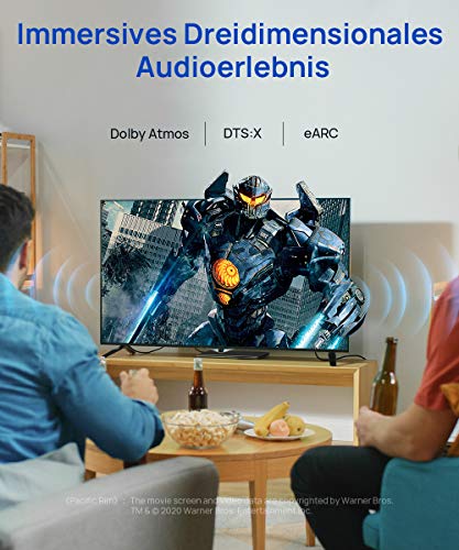 JSAUX 8K HDMI Kabel 3Meter, HDMI 2.1 Kabel Highspeed Ethernet 48Gbps 8K@60Hz, 4K@120Hz, UHD HDR 10+, eARC, Dolby Vision… – Bild 5