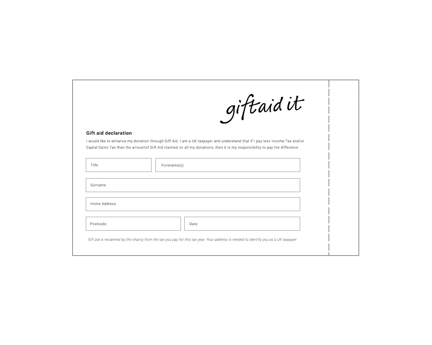 Gift Aid Envelopes - White Envelopes Printed with GDPR Declaration (3000, White)