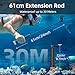 Waterproof Selfie Stick Floating Hand Grip Tripod, Extension Monopod Pole Floating Tripod,for Go Pro Hero 13, 12, 11, 10, 9, 8, DJI OSMO Action 5 Pro 4/3,Insta360 Ace,Most Action