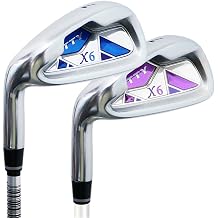 Left Hand Irons Golf Club Iron with Carbon Steel Shaft for Women Men Golf Practice, No.7 Golf Irons